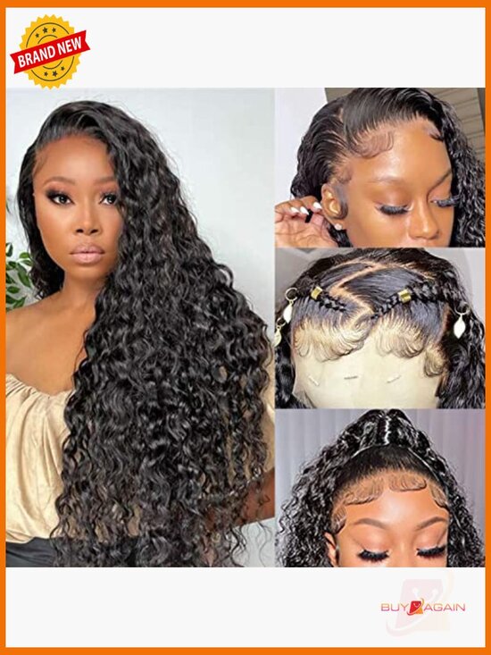 180% Density Water Wave Lace Front Wig Human Hair main image 6